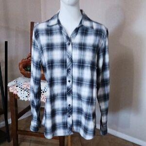 Weatherproof- Men's Navy and White Checkered Shirt